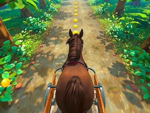 Captura de pantalla del juego Horse Kart Runner Game - racing - Juego gratuito en línea