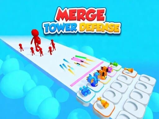 Merge Tower Defense game screenshot - hypercasual - Free online game