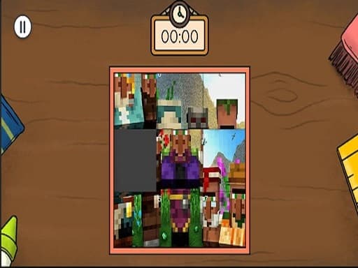 Puzzle Minecraft game screenshot - puzzles - Free online game