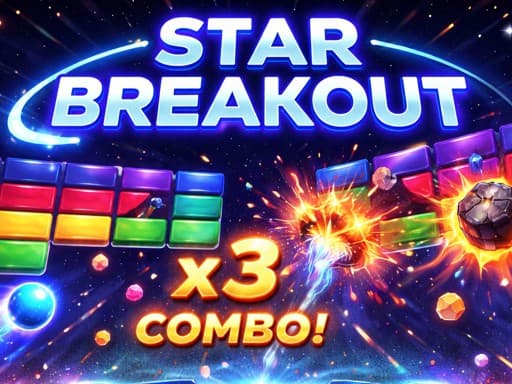 Star Breakout game screenshot - clicker - Free online game