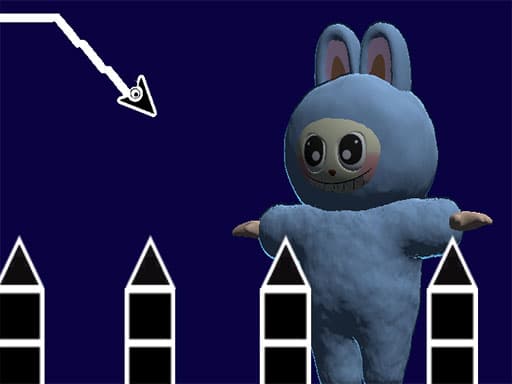 Labubu Geometry Dash game screenshot - hypercasual - Free online game