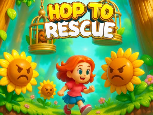 Hop To Rescue game screenshot - hypercasual - Free online game