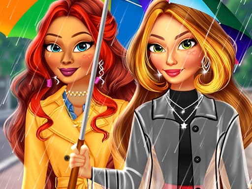Super Girls My Rainy Day Outfits game screenshot - girls - Free online game