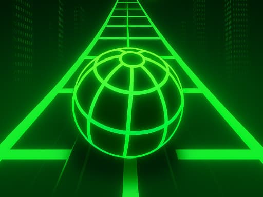 Neon Ball Slope game screenshot - arcade - Free online game