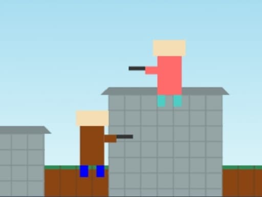 Minecraft Rooftop Snipers game screenshot - arcade - Free online game